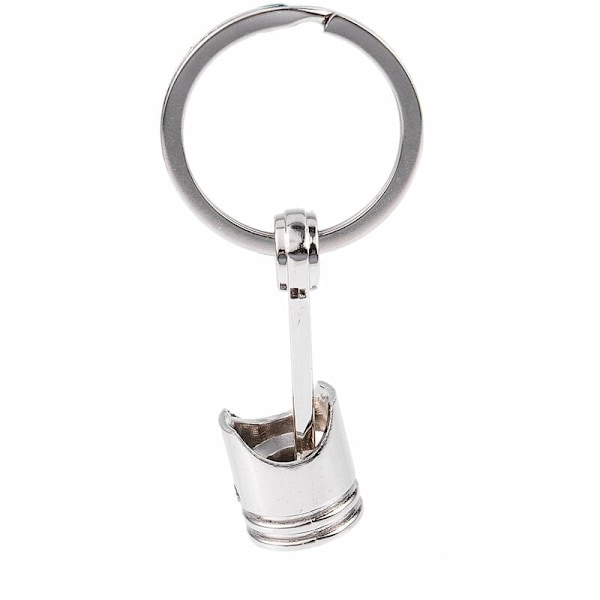 Trendy Bilmotor Stempel Nøglering Kæde Nøglering Nøglering Sølv