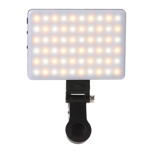 60 LED 2000mAh Monitoiminen Valo Mobiilipuhelimen Täyttövalona Tietokoneen Videoneuvotteluun Valokuvaus Taskulamppu Valo