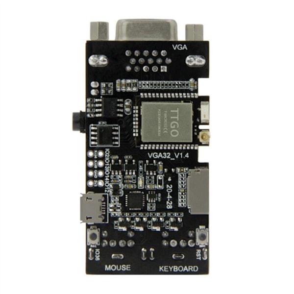 2X FabGL VGA32 VGA ESP32 -moduuli PSRAM V1.4 PS/2 -ohjain Hiiri Näppäimistö Grafiikkakirjasto ANSI/ Terminaalipiirit