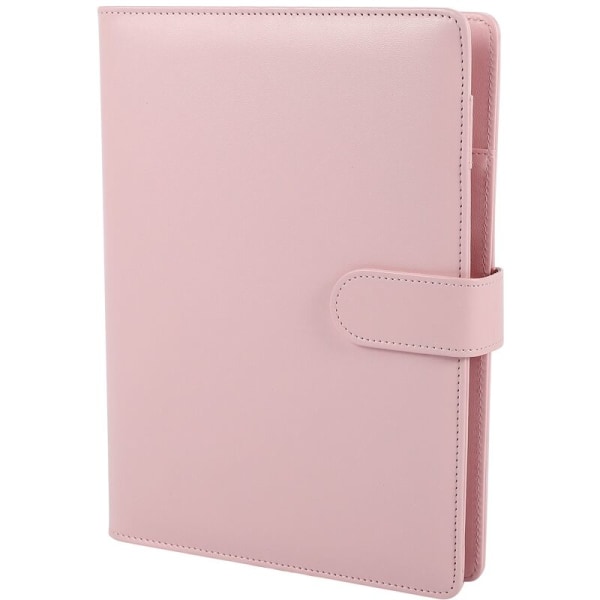 A5 PU Læder Løs Blad Spiral Binder Notebook Cover, Notebook Cover, Pink