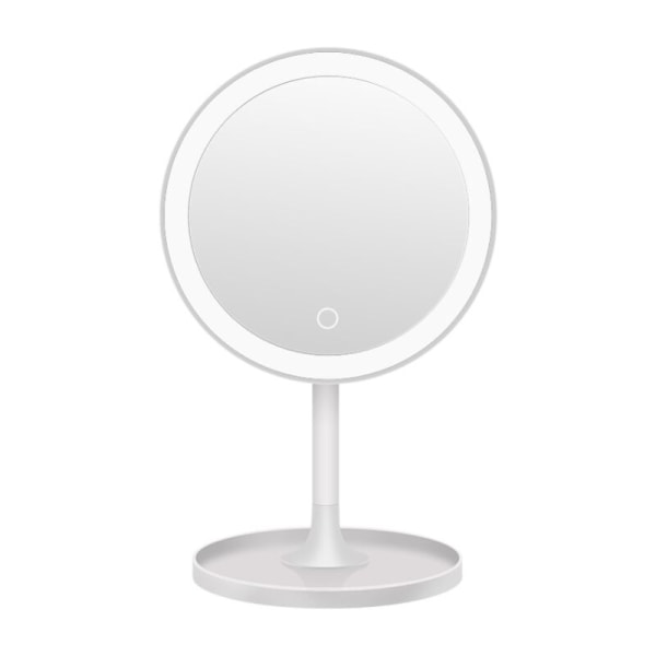desktop led makeup spejl med lampe usb opladning makeup spejl led hvid rund fyld spejl