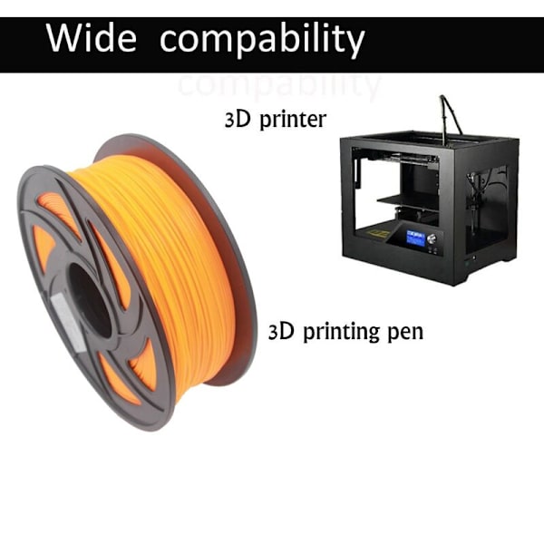 3D-printermateriale ABS-filament ABS-filament 1,75 mm diameter Printmaterialforsyning 3D-printere 1 kg (2,2 lb)/spole (fluorescerende rød)