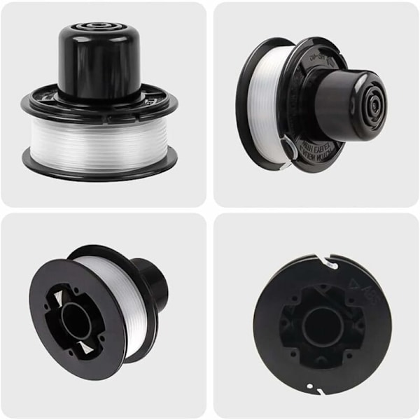 6 Pakk Reserve Spole til Black Decker RS-136-BKP/682378-02 20ft Auto Feed Trimmer Line til GL250/GL310/GL360
