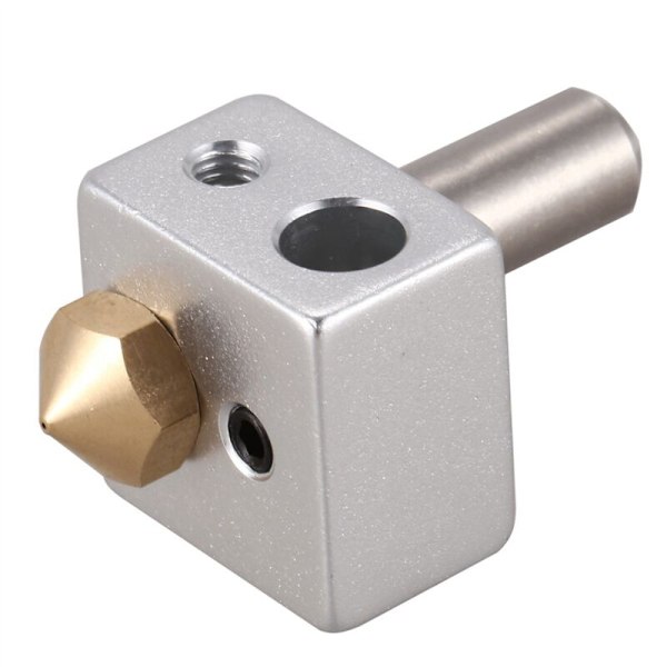 3X MK10 Hotend-kit för 3D-skrivare M7-munstycke och hals med PTFE-rör, uppgraderad version av aluminiumuppvärmningsblock, kompatibel med M3-termistorer