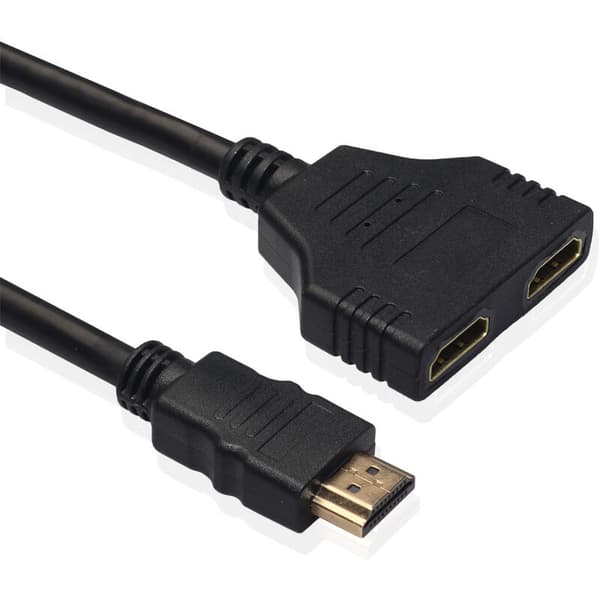 Hdmi Splitter Hdmi Splitter Kabel Adapter 1 Ind 2 Ud Hdmi Han-