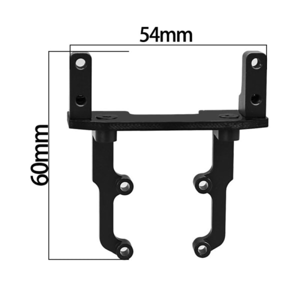 Metall AR44 Axel Servo Fäste med Styrlänk för Axial SCX10 II 90046 1/10 RC Crawler Uppgraderingsdelar, Svart