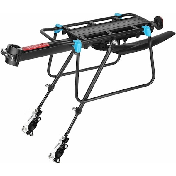 24-29 tommer cykelbagagebærer, justerbar aluminiumslegering MTB bagagebærer med reflektor, hurtigudløser og monteringscykelholder, maks. belastning 100 kg