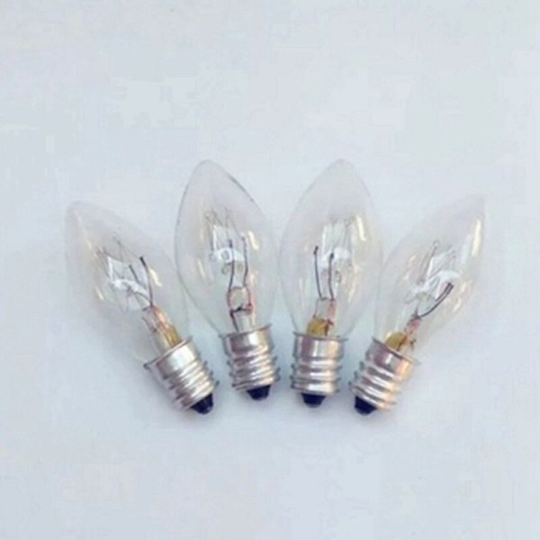 20 stk. 7 watt C7 E12 natlys pære og saltlampe udskiftningspærer, klare glas glødepærer