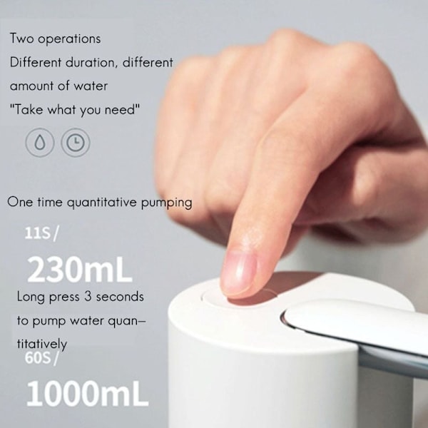 Automatisk dispenser til skrivebord USB C genopladelig trykpumpe hvid