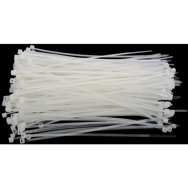 Kabelbindere / Lynlåsbindere Wraps, Hvid 200Stk 150MmX3Mm