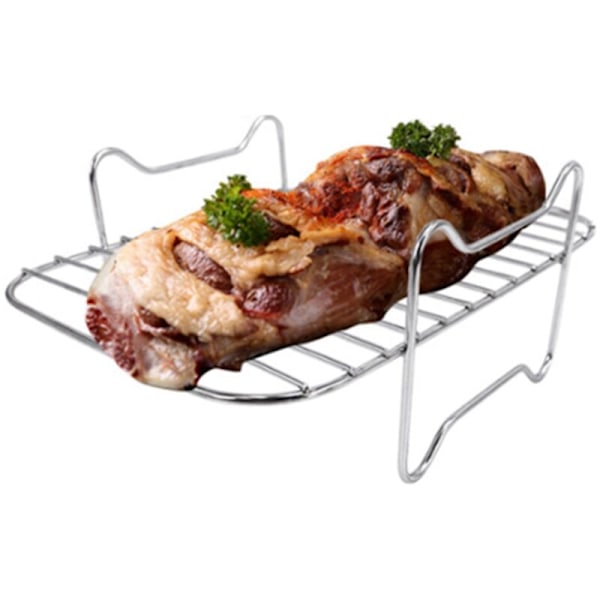 Stativ til Airfryer til Ninja Dual Airfryer, 2 stk. Holder med 4 Spid, Børst og Klips, til Dual Basket Airfryere