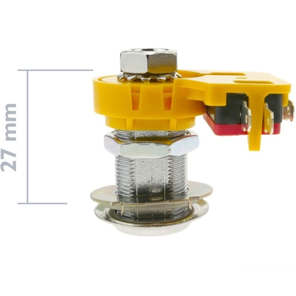 Elektronisk lås 27 mm x M18 med flat nøkkel