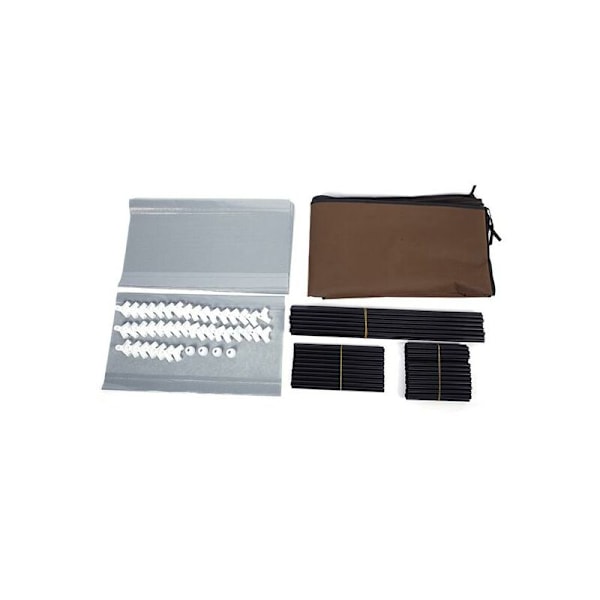 Moderigtigt pladsbesparende 9-gitter sko-stativ i non-woven stof - Kaffe