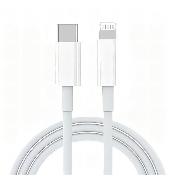 40W iPhone-lader 14 13 12 11, Apple MFi-sertifisert 2-ports 20W USB-C strømadapterlader Rask plugg med 2m iPhone Lightning-kabel for iPhone 14/1
