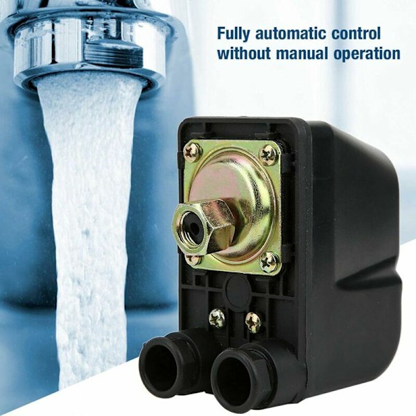 Vattenpumpstryckstyrningsbrytare, 1,4-2,8 kg Automatisk IP44 Vattenbrunnsstryckregulatorbrytare, G1/4\" Tryckbrytare för självsugande pumpar, Je