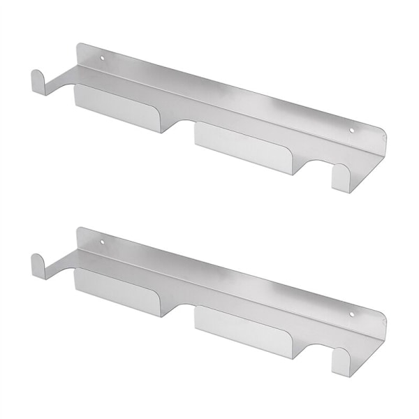 2X Pizza Spatel Væghængt Børstet Rustfrit Stål Pizza Spatel Holder Heavy Duty Pizza Spatel Væghængt
