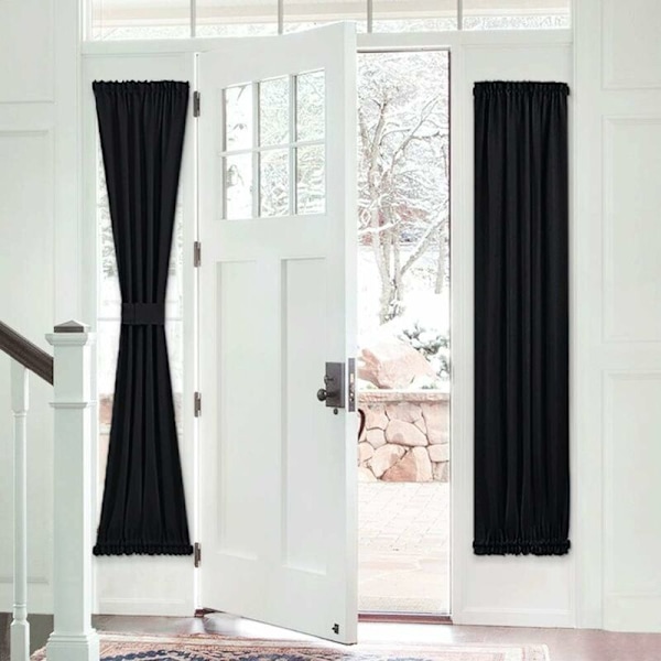 1 Panel Skyvedørsgardin - Total Mørklegging Termisk Dørgardin Panel Blind og Skygge for Fransk Sidelys Dør - 25\" x 72\" 1 Panel - Bl