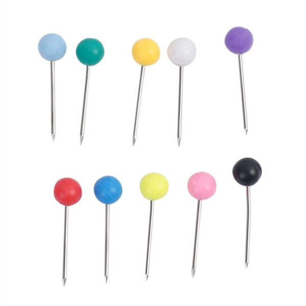 Plastik Push Pins Kortnåle med Stålspids, 4mm, 2000 Styk