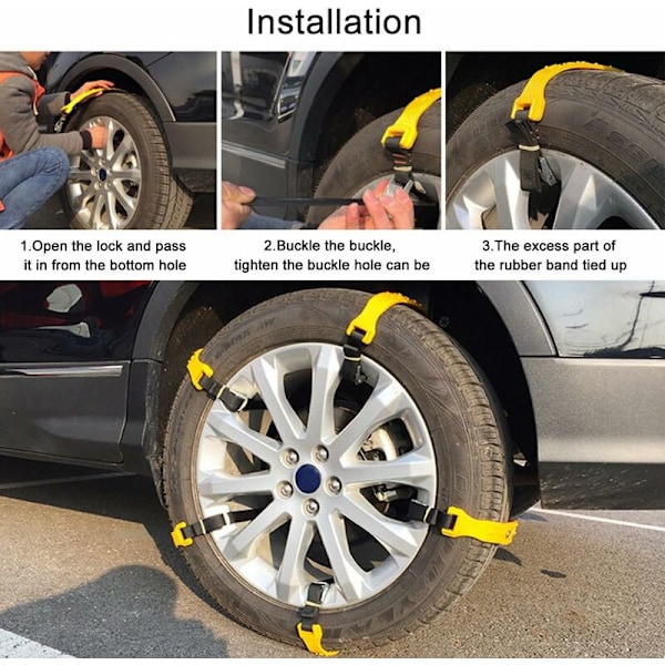 Snekæder til Bil Dæk Snekæder Anti-Slip Nød Dæk Kæder Anti-Skrid Mud Kæder 10 stk Justerbare Bil Sikkerhedskæder