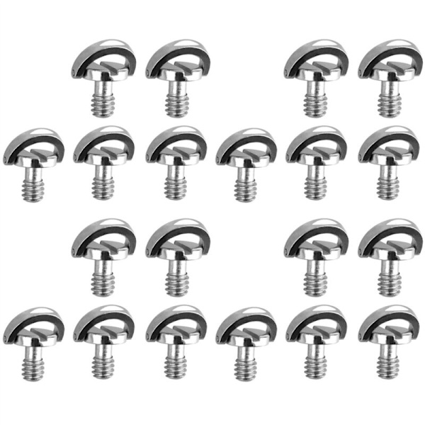 20-pack skruvar för fästplatta, lossning 1/4 tum D-ring D-axel Qr