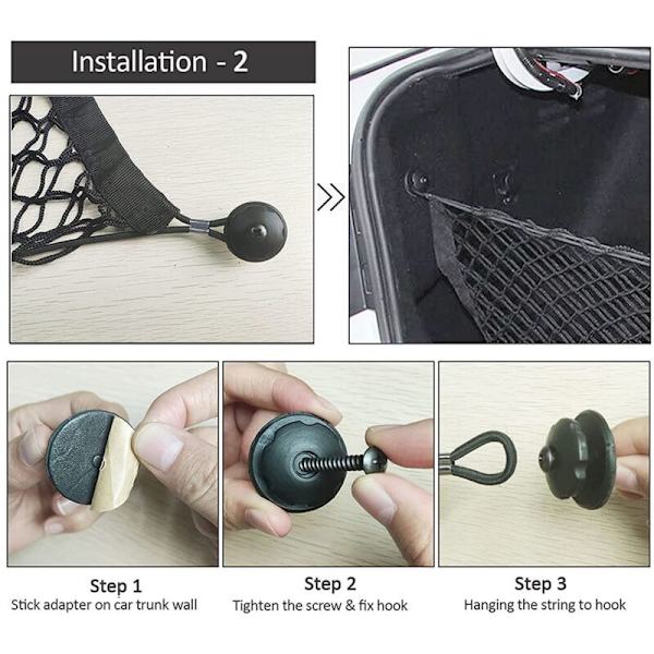 Bagagerumsnet, 35-48 tommer konvolut stil bagagerum organizer opbevaring bagklap elastisk justerbar til biler SUV
