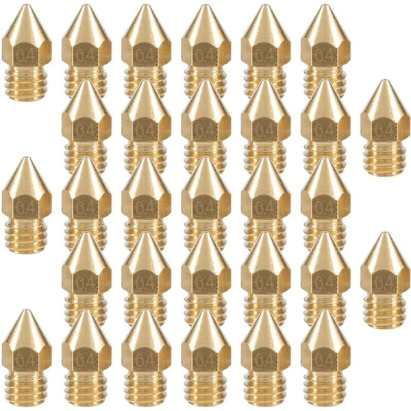 30 st Mk8-munstycke 0,4 mm 3D-skrivarmunstycke Extruder-skrivhuvud för 3D-skrivare -10 (plastlåda 1 st)