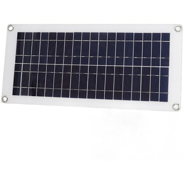 Solcellspanel 10W Vattentätt Solpanel och Tunna Flexibla Solpaneler med 2 USB-utgångar för Bil Hem Båt