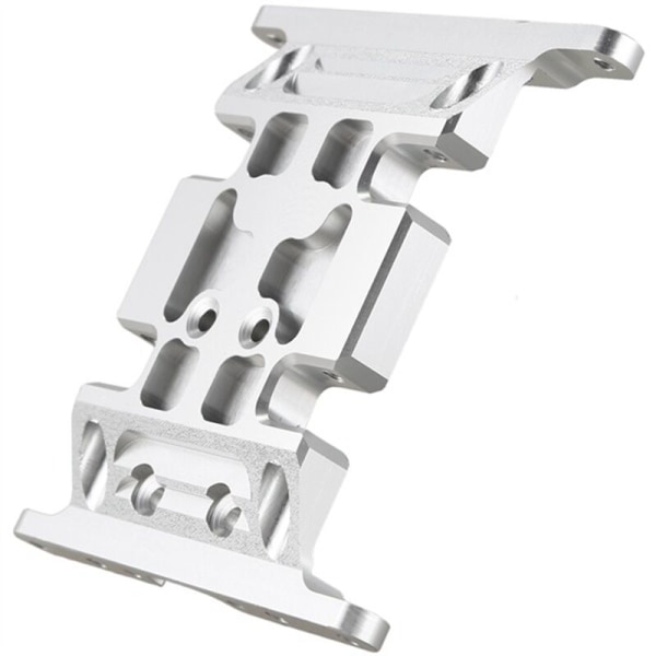 1/10 CNC Aluminiumlegering Växellådsfäste för Rc Track Axial SCX10 D90 D110 Silver