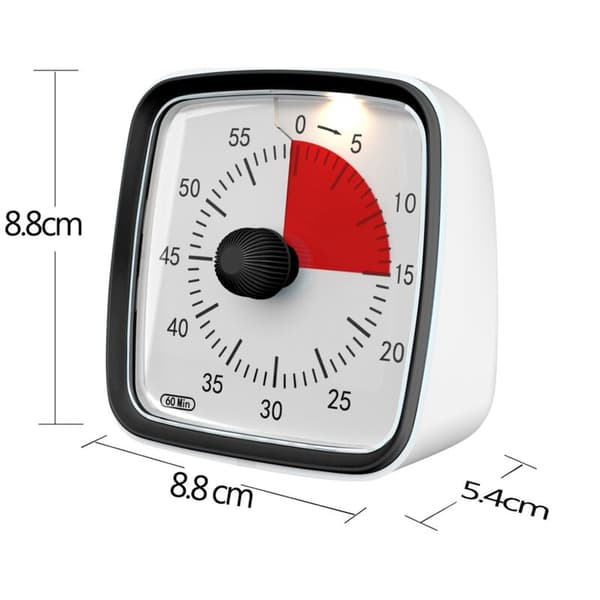 60 minutters timer, klasseromtimer, nedtelling for barn og voksne, tidsstyringsverktøy for undervisning grå