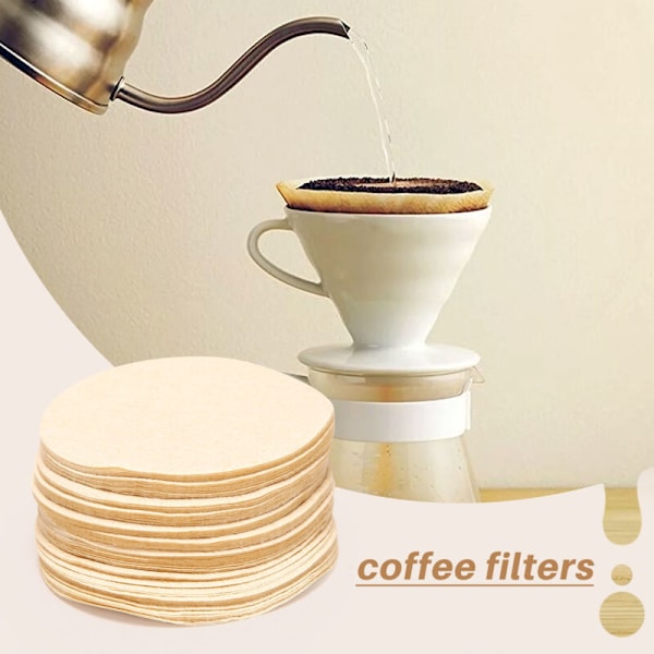 600 stk. Erstatningspapirfiltre, Runde for Engangs Kaffe Maskiner Kaffe Maskiner og