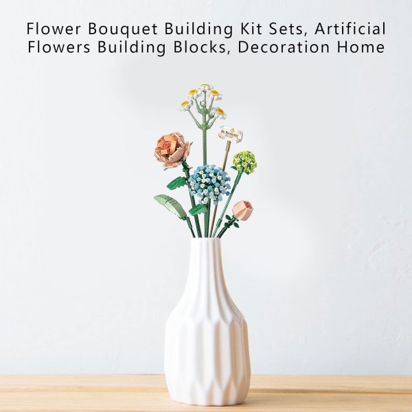 Blomsterbuket byggeklodser 646 blomster byggeklodser kunstige blomster