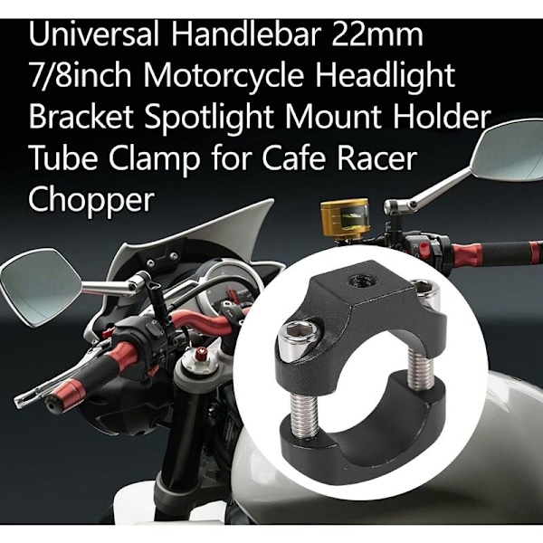 Universal Styre 22mm 7/8 tommer Motorsykkel Frontlykt Brakett Monteringsholder Rør For Cafe Chopper