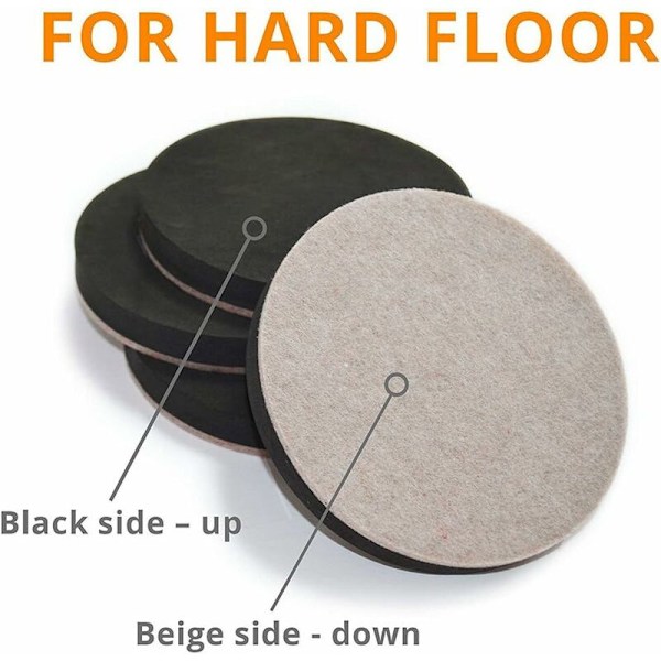 Möbelglidare 89mm Beige Runda Möbelglidare Möbelglidare och Filtplattor Möbelglidare för Mattor Glidare för att Flytta Möbler Flyttare