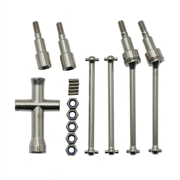 2X Metalldrivaksel og bakre CVD for SCY 16101 16102 16103 16201 Pro 1/16 Børsteløs RC Bil Oppgraderingsdeler