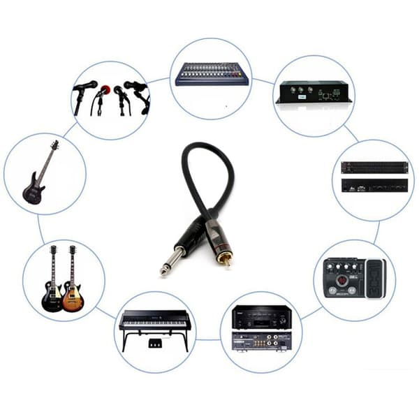 6,5 til RCA lydkabel 6,5 mono til RCA kabel