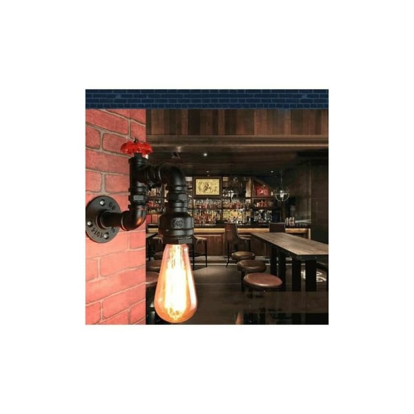 Loft Væglampe Industrielt Vandrør Rør Retro Sort Jern Lysekrone Lampe Lys til Stue Soveværelse Restaurant-