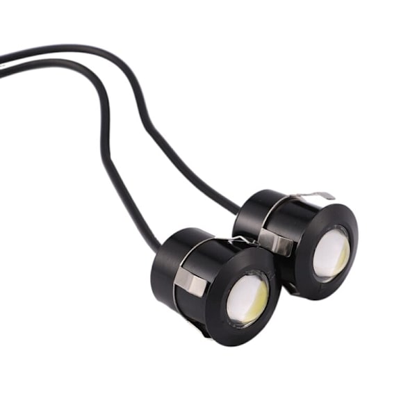 4 stk. Eagle Eye LED-tåkelys for bil, motorsykkel, 9W hvitt lys, svart