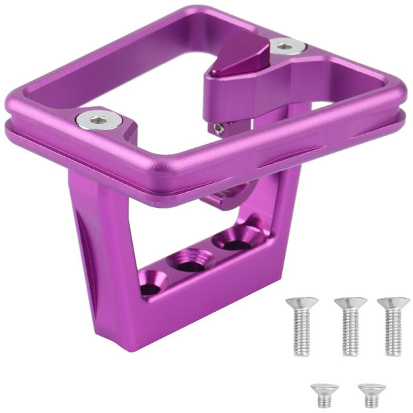 Framhållare cykeldelar för Brompton aluminiumlegering Pig Nose Panniers Block Bracket Fällbar cykelväska hållare, lila