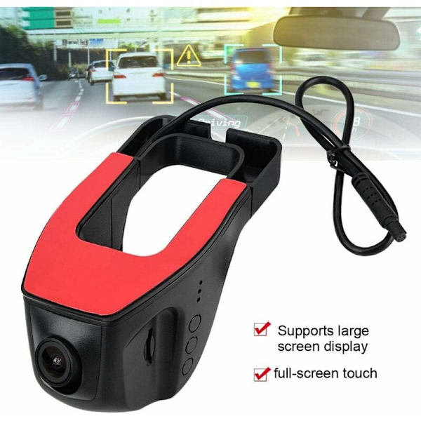 Bilskörningsinspelare, Dash Camera USB-körvideoinspelare Bils DVR 1080P G-sensor Dash Cam för Android