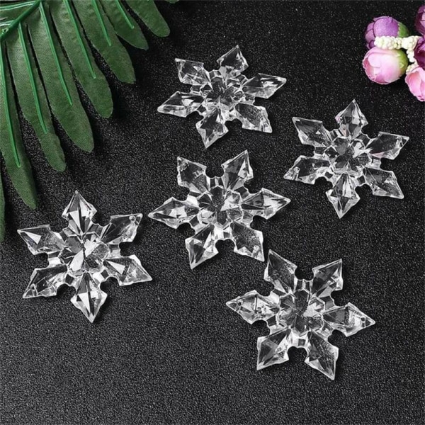 24 stk julekrystall klare akryl strass gel juledekorasjoner for juledekorasjoner
