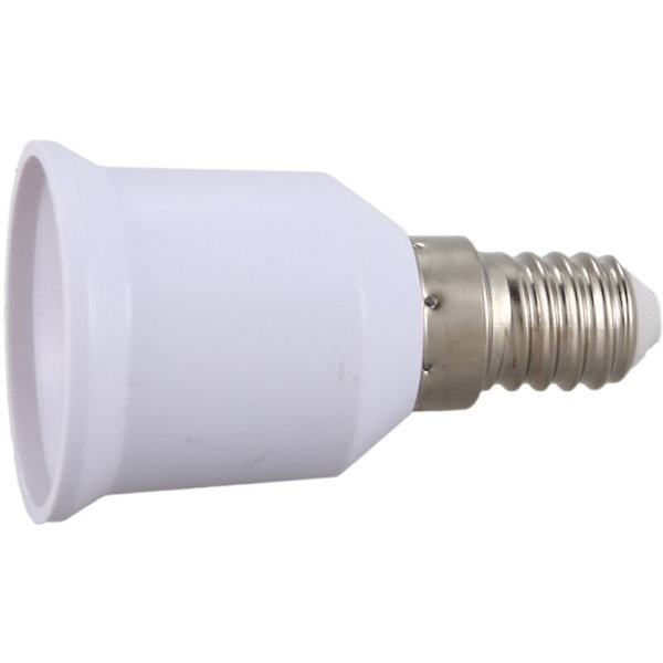 5 st LED-lampbas E14 till E27 Konverteradapter, Vit