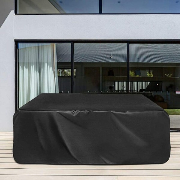 Skydd för trädgårdsmöbler, Trädgårdsmöbelskydd, Trädgårdsbordskydd 210D Polyester Vattentät Anti-UV Trädgårdsmöbel Presenning Skyddande Överdrag