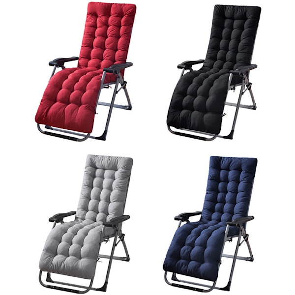 Utomhuslounge- och solstolskuddar, Chaise Lounge-kuddar, Chaise Lounge-kudde för resor, semester, inomhus och utomhus