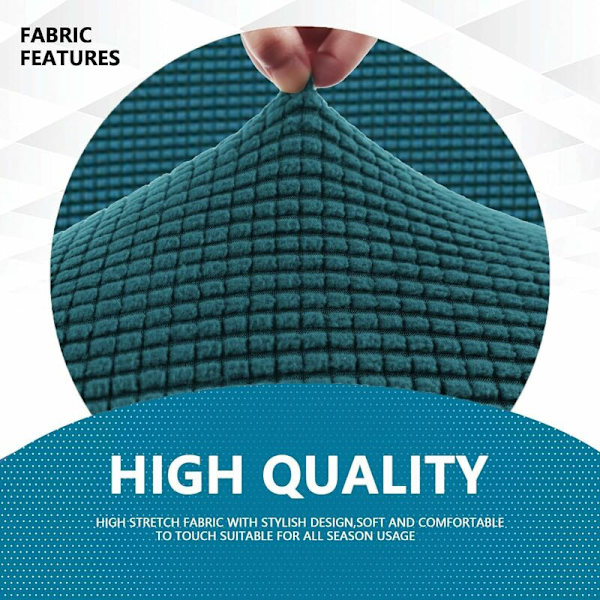 2-seters Stretch Sofa Trekk, Sofa Trekk med Armleninger, Super Elastisk Sofa Trekk for Hunder og Katter Kjæledyr Anti-Skitt (Mørkegrønn, Sofa Bredde 145cm-1