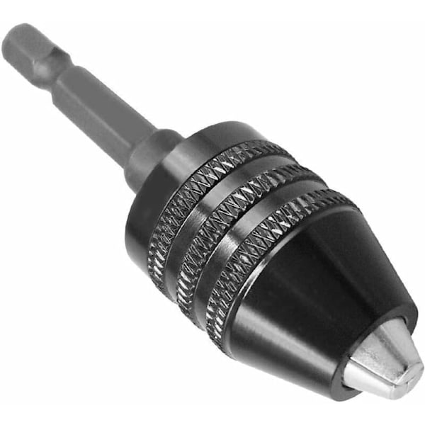 0,3-6,5 mm Nyckellöst Borrchuck Konverteringsverktyg Snabbväxlingsmejsel Adapter med 1/4'' Hex-skaft