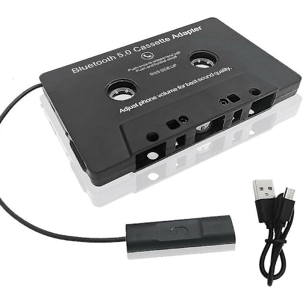 Universal kassette Bluetooth 5.0 adapter konverter bilbånd til Aux Stereo musik adapter kassette