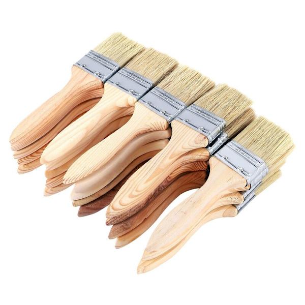 24-pack 2 tum (48 mm) målarpenslar och flispenslar för lack, fläckar, glasyrer, lim och