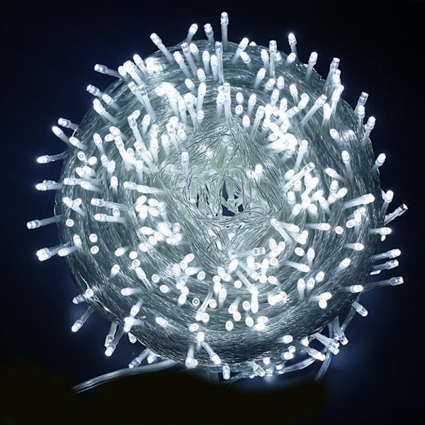 Extra Långa 164ft 400 LED-Ljusslingor, Insättningsbara Fe-Ljusslingor för Trädgård, Patio, Sovrum, Bröllop - Vit