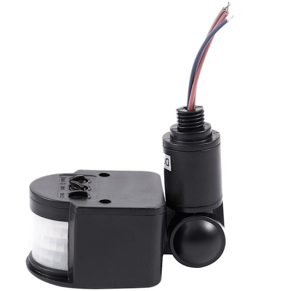 12V DC Udendørs PIR Automatisk Infrarød Bevægelsessensor Afbryder til LED-lampe, Sort