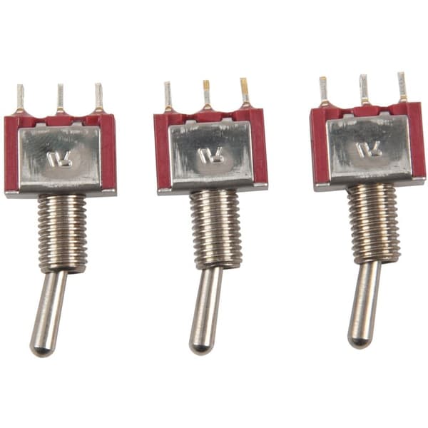 2-veis SPDT Momentary Toggle Switch - 6mm - 3 stk - AC250V 2A 120V 5A